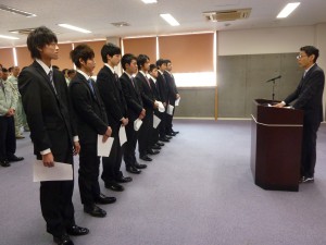 社長から歓迎の言葉